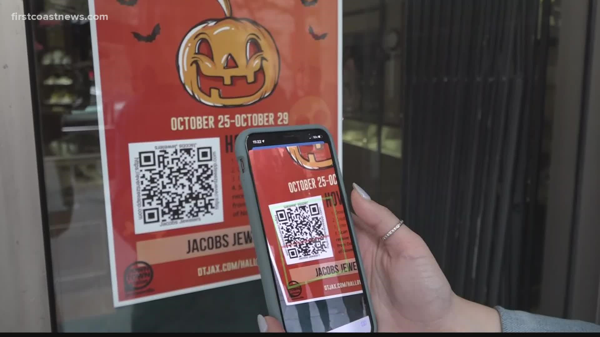 This year, there is a QR code scavenger hunt at businesses across Downtown Jacksonville.