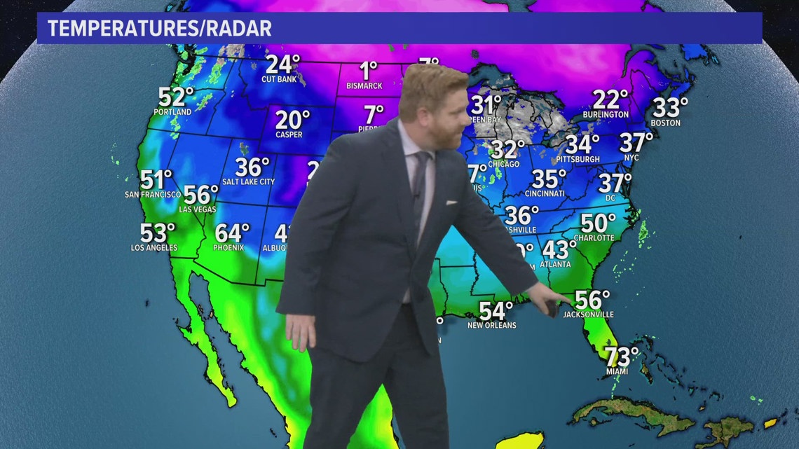 Cooler weather heading into the weekend on the First Coast ...