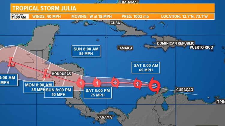 Tropics | Tropical Storm Julia named, no threat to the First Coast