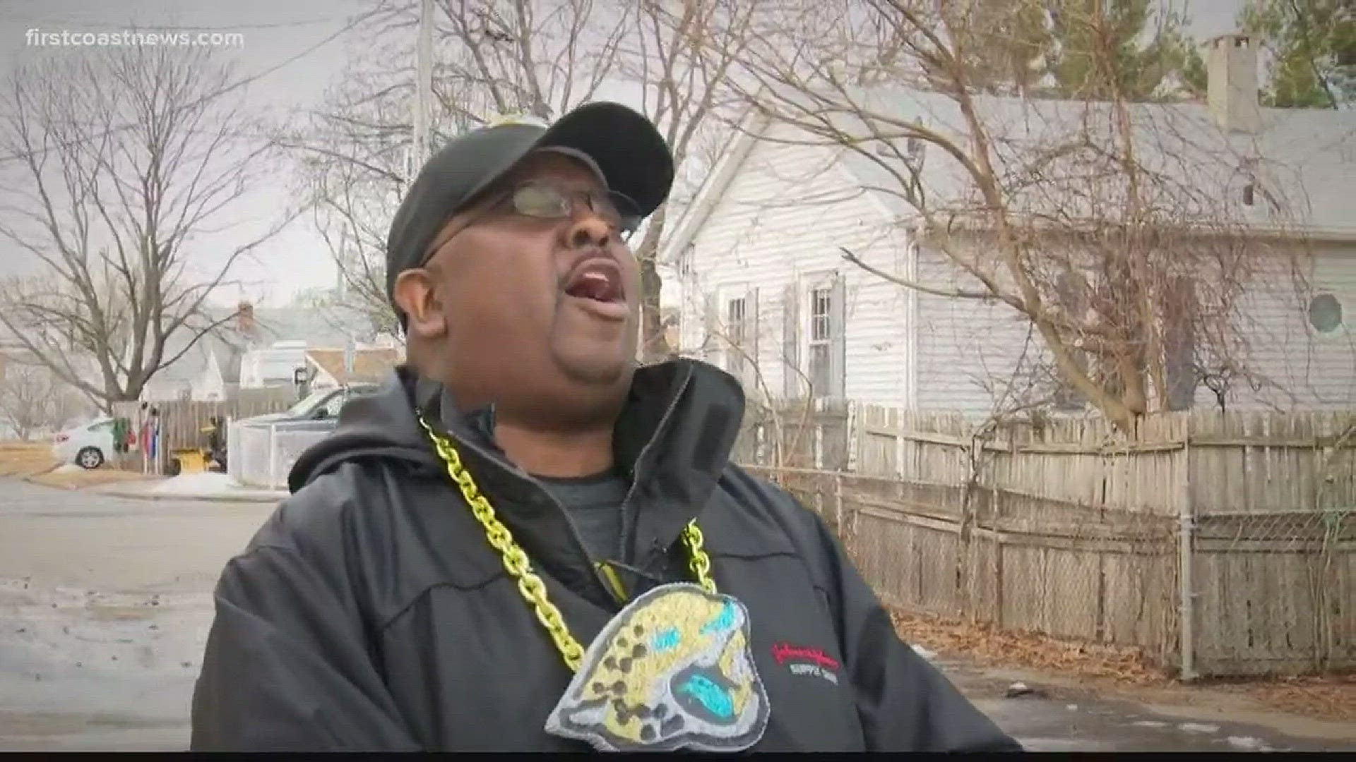Eric Mitchell, whose story is going viral across the nation, has landed in New England after scoring free tickets from the Jaguars following news that he only has months to live.