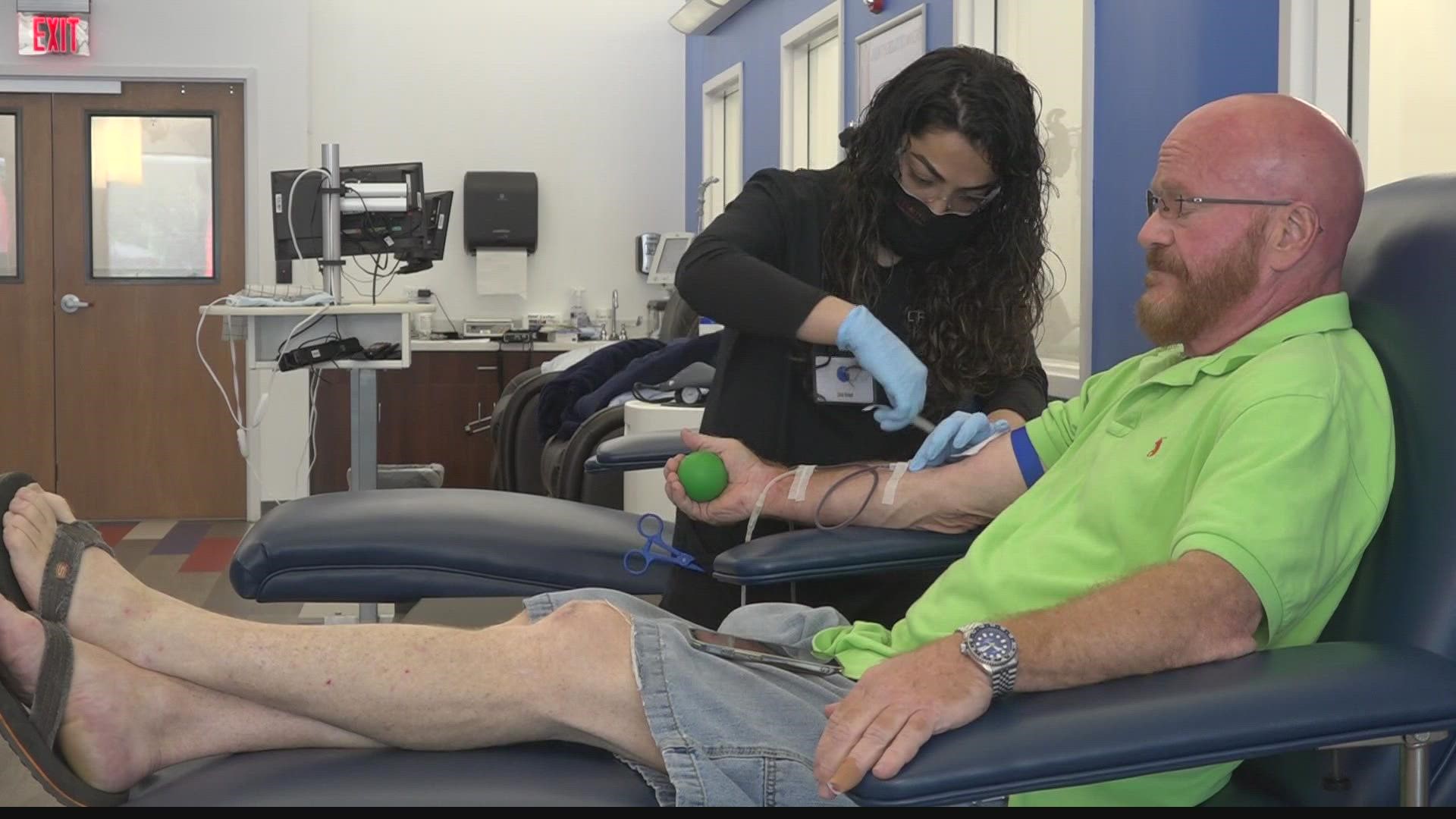 "We teeter between emergency and critical need for blood, in particular O, but all types, really often," said James Skahn with LifeSouth Community Blood Centers.