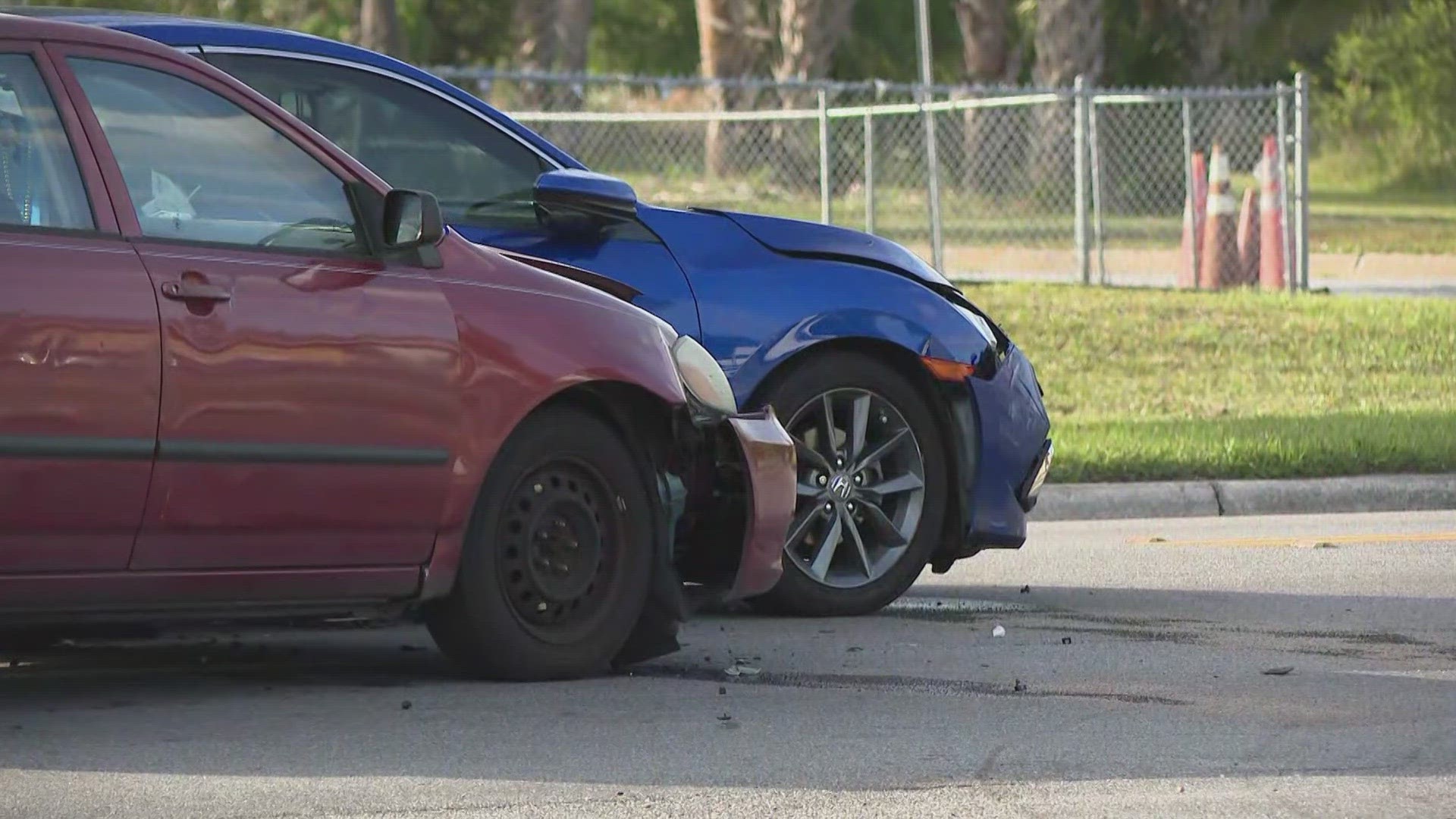 On Monday night, a woman died after she was hit by three cars at the intersection. Tuesday, when First Coast News was on scene, another crash happened.