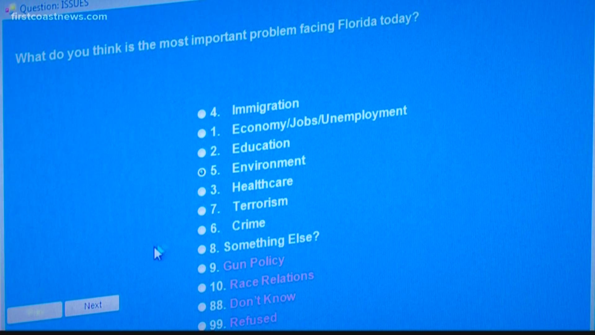 In order to get a sample of 700 likely voters, UNF's Public Opinion Research Lab will call thousands statewide.