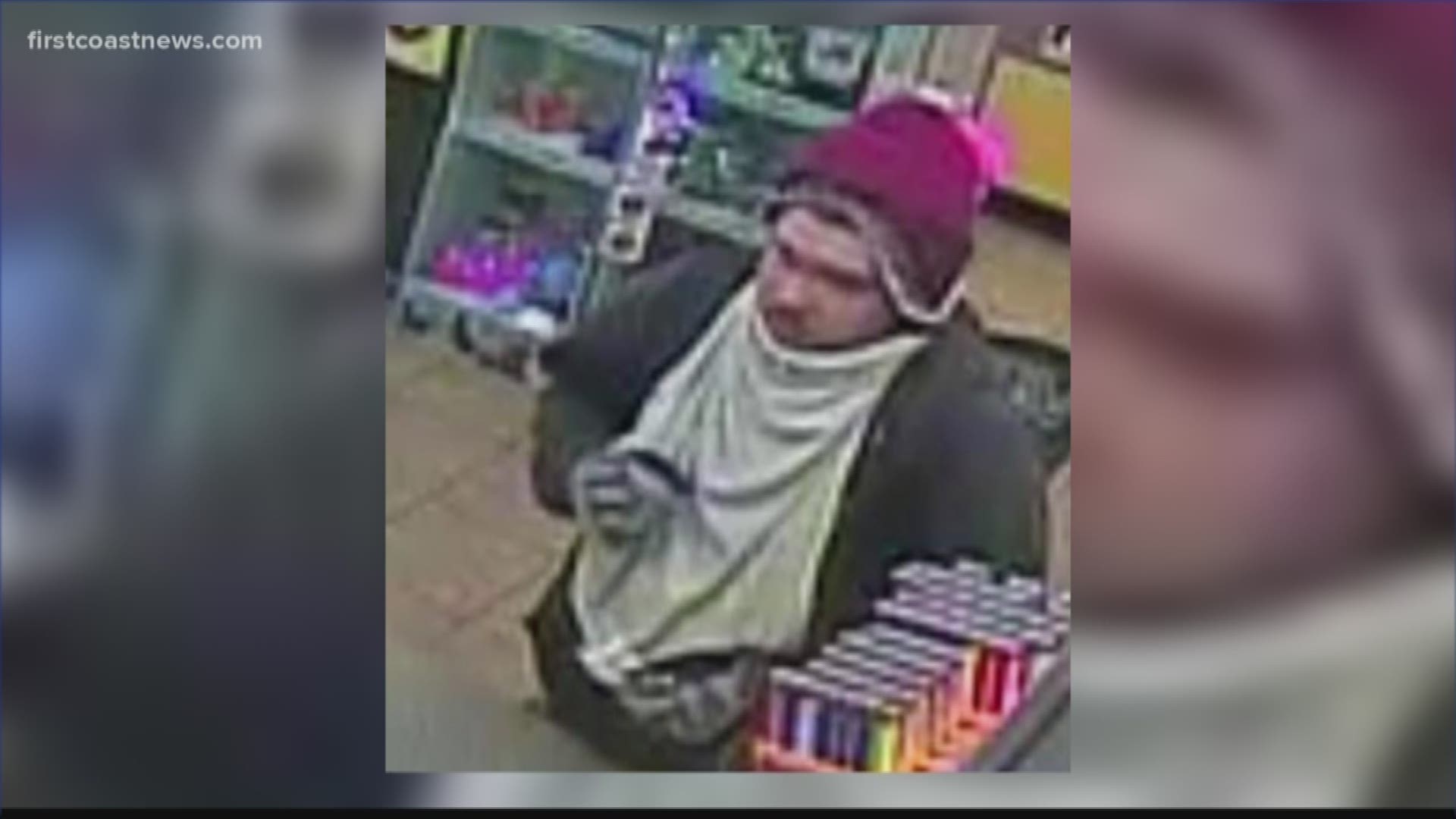 Deputies say the man entered the Circle K gas station on 465 SR-16 and lurked around for about 30 minutes before brandishing a gun and demanding money from the cash register.