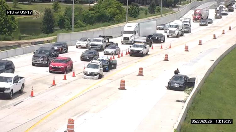 Crash on I-10 East at Roosevelt Boulevard causes delays Friday