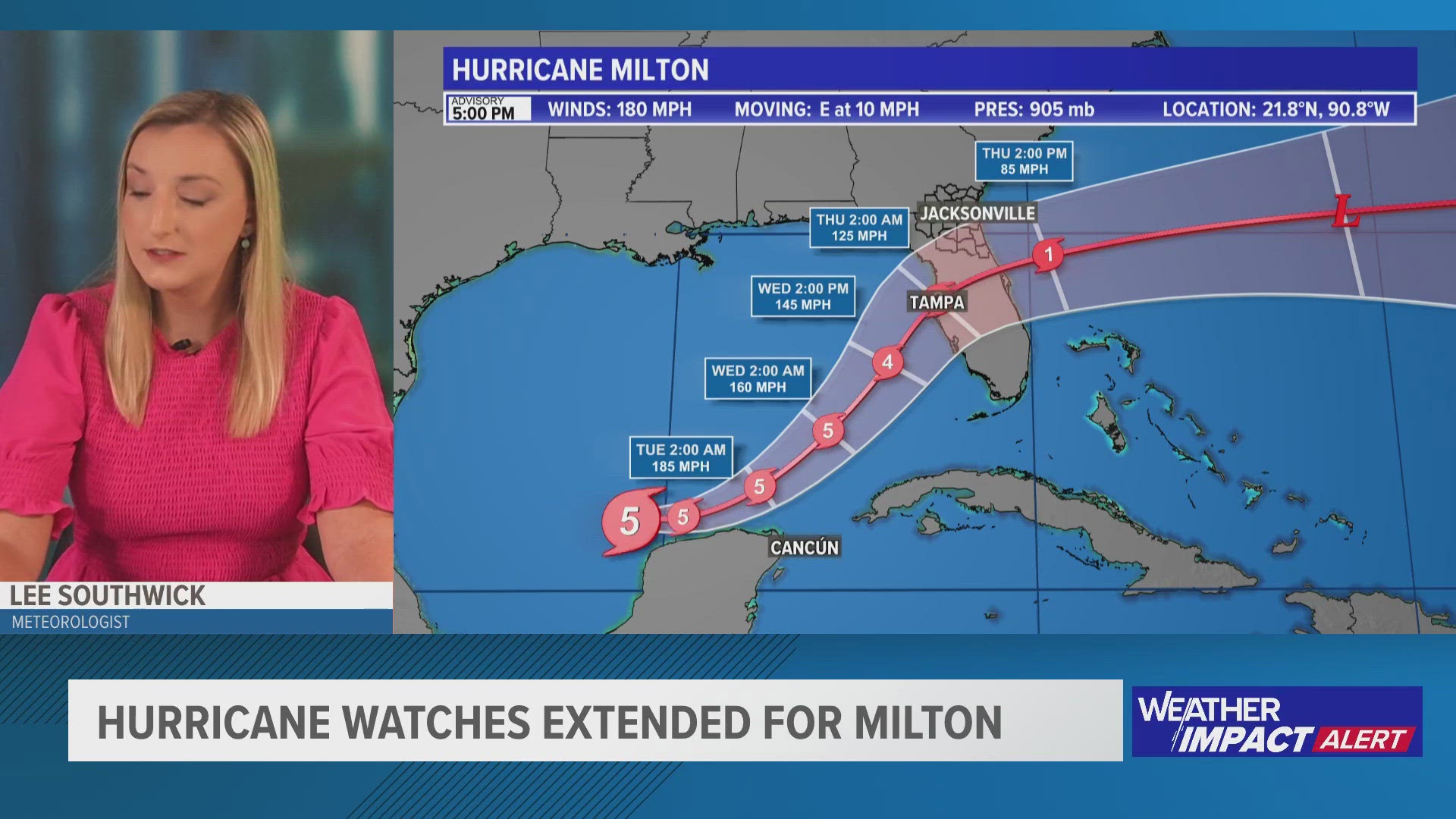 Milton develops in the Gulf as a Cat. 5 | Extended forecast Oct. 7, 5 p.m.