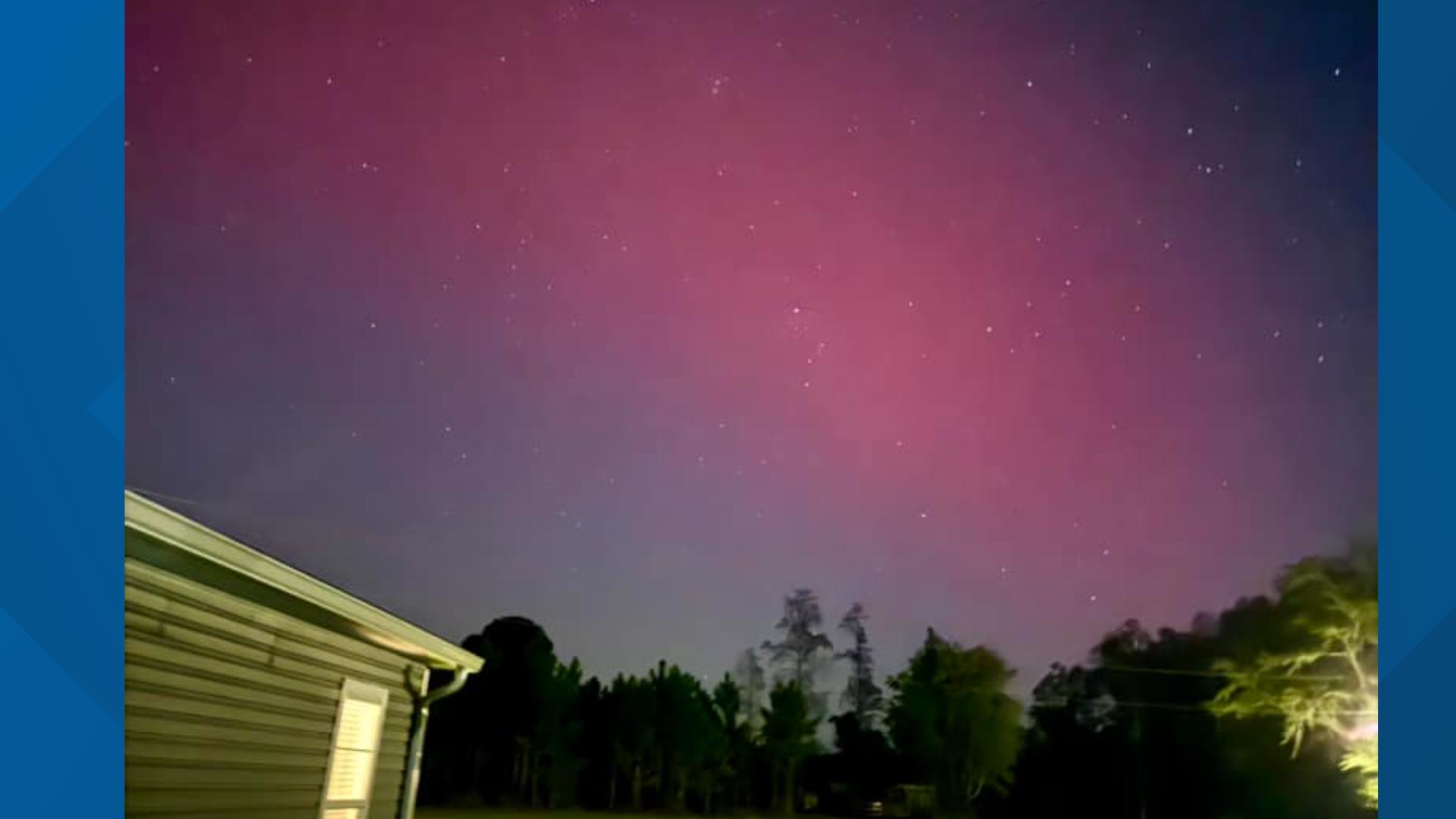 Northern lights shine in & Florida