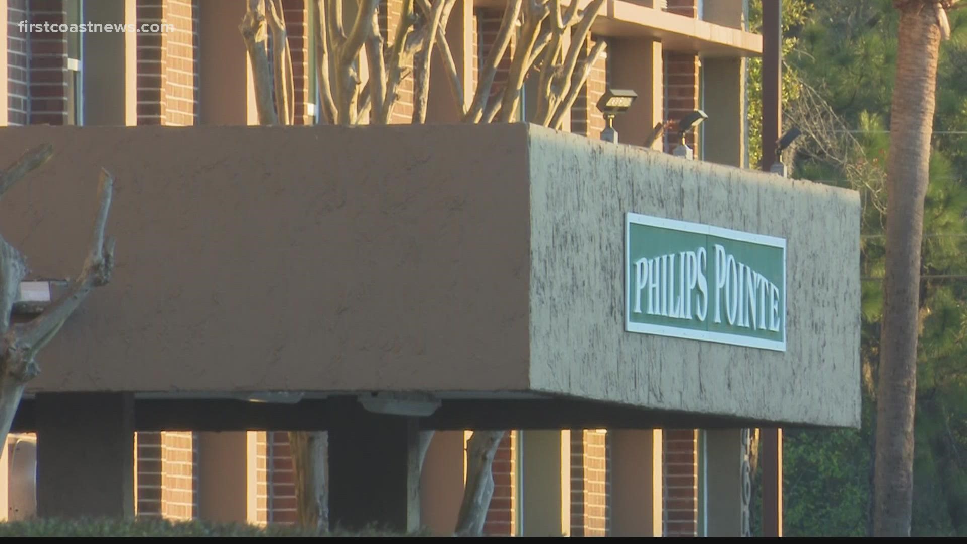 Police said the robbery and shooting took place at Philips Pointe Apartments, and the victim then walked to a nearby parking lot, where they were treated.