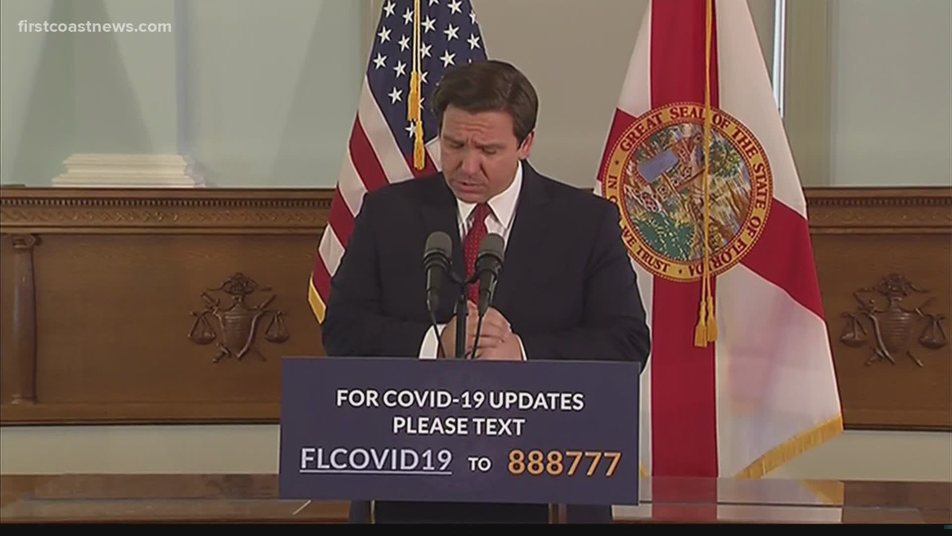 Gov. DeSantis said criticisms of Florida's response to the virus -- namely those he said predicted Florida that hospitals would be overwhelmed -- proved to be false.