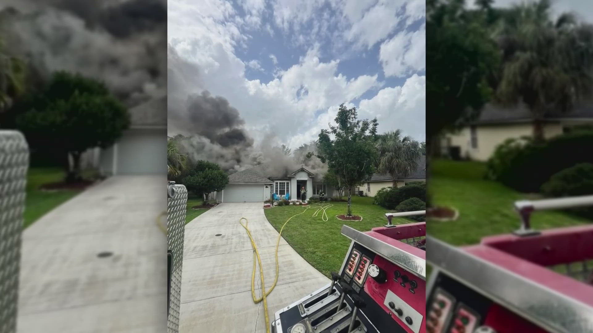No one was injured in the fire. 