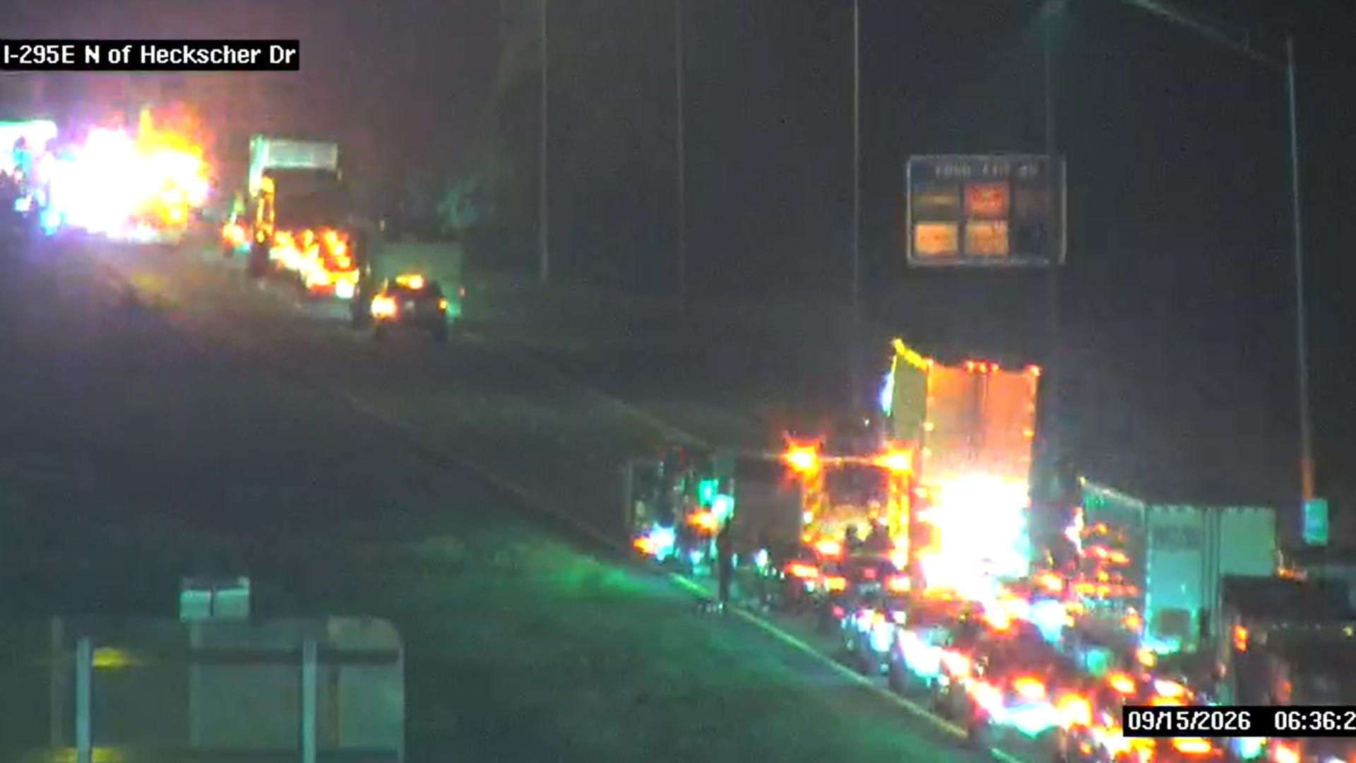 I-295 North near Alta Drive back open after multiple crashes with