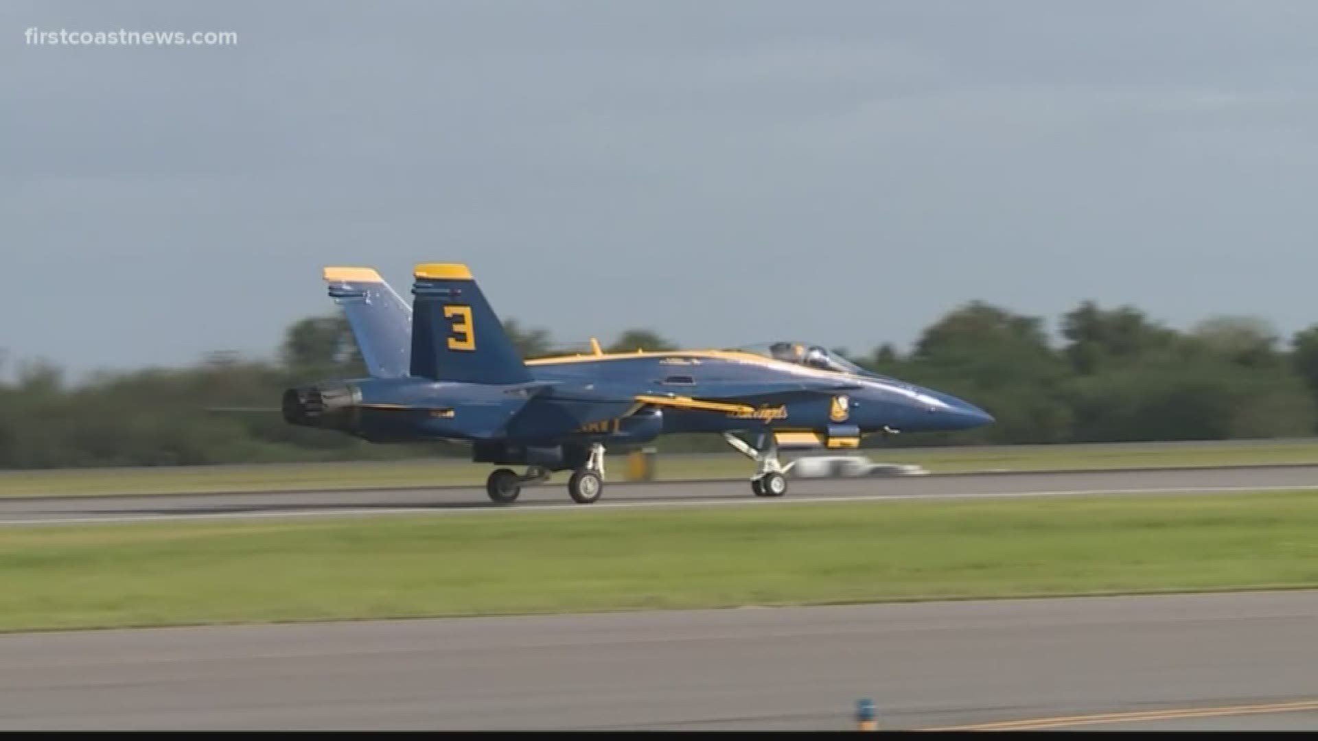 They arrived around 10 a.m. Thursday, ahead of the NAS Jacksonville Air Show, which is this weekend.