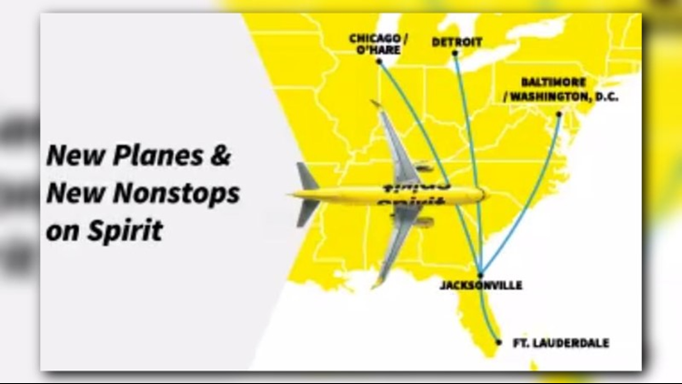 JAX has Spirit New flights take off in Jacksonville Thursday