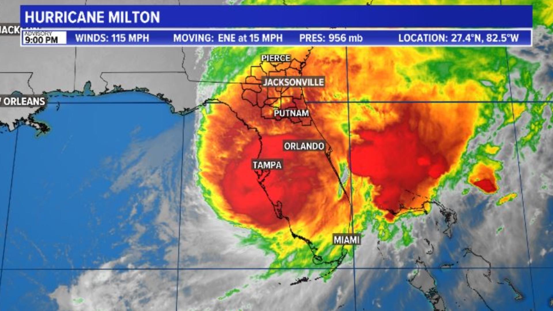 Milton made landfall in Siesta Key Wednesday night as a powerful Category 3 hurricane, bringing maximum sustained winds of 120 mph. 