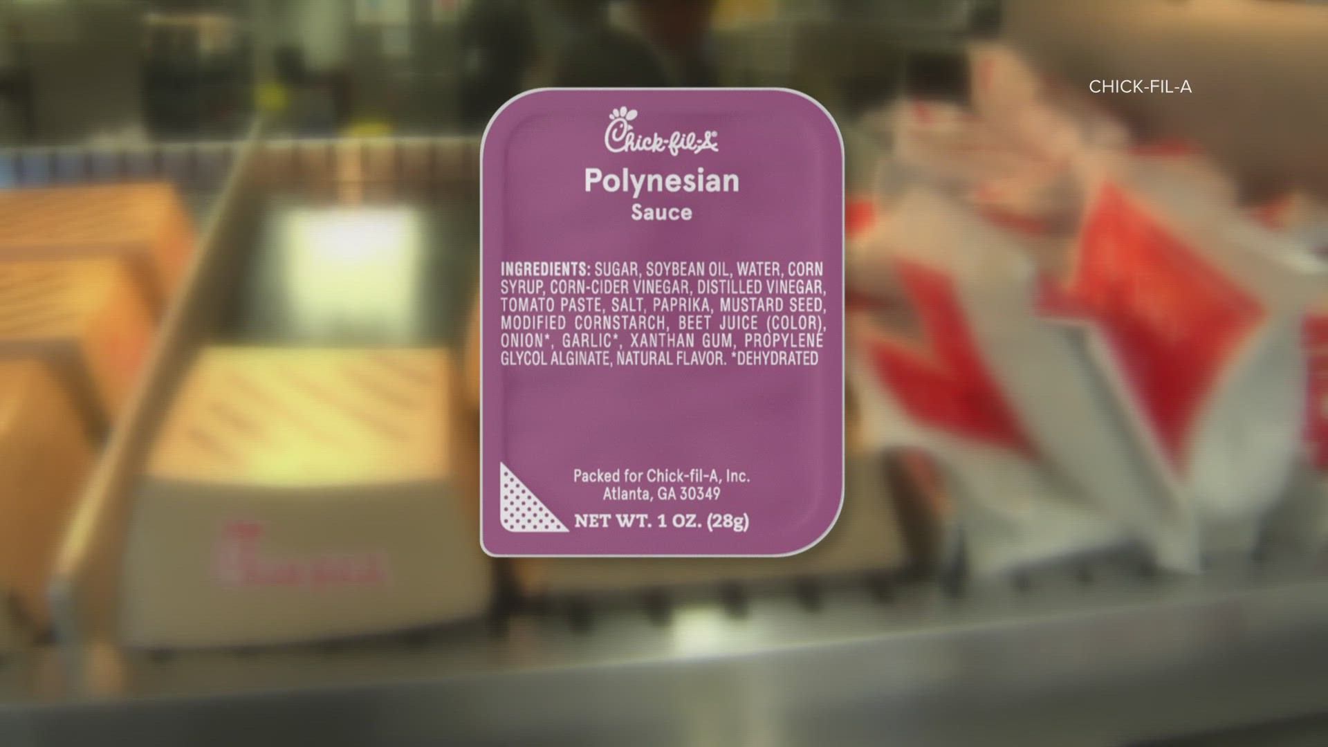 Chick-Fil-A says customers who took home the Polynesian sauce from Feb. 14 to Feb. 27 should throw them away as they may contain wheat and soy allergens.