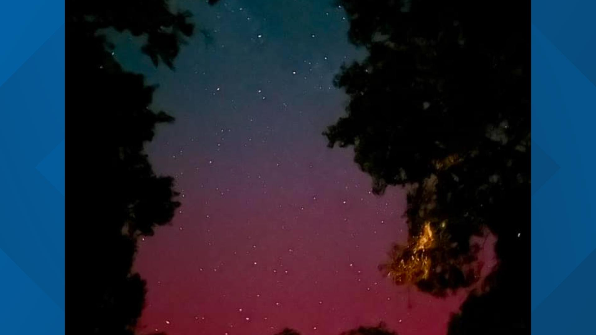 Northern lights shine in & Florida