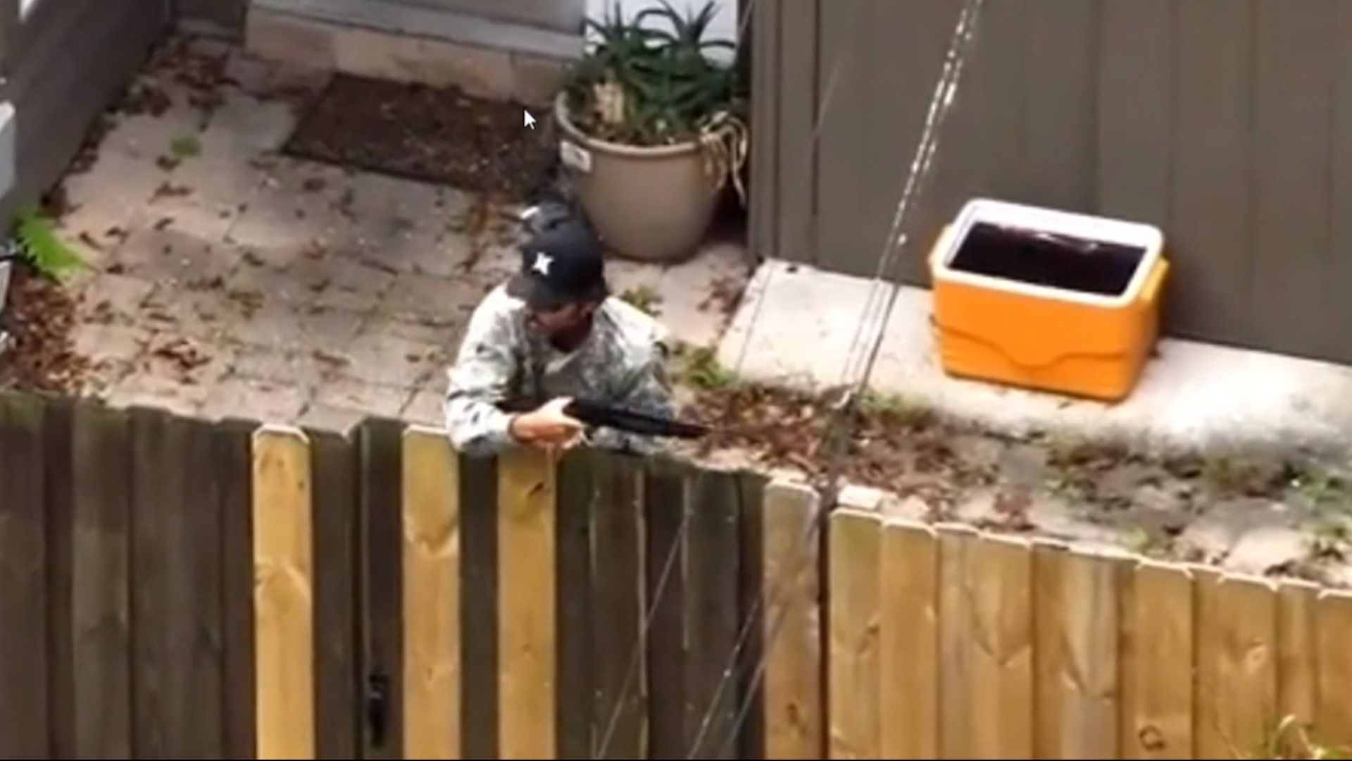 Footage shows man with air rifle shot by Jacksonville police