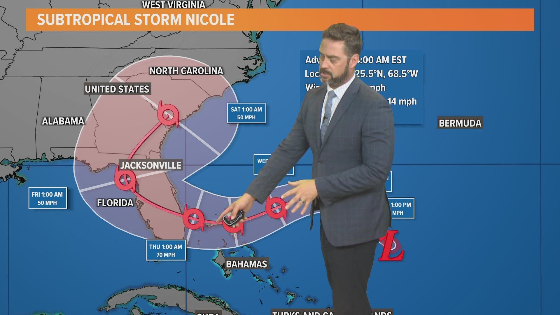 Winds and rain will increase as we go through the work week, worst conditions beginning on Wednesday.