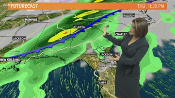 Warming trend begins Tuesday afternoon; shower and storm chances increase Thursday night