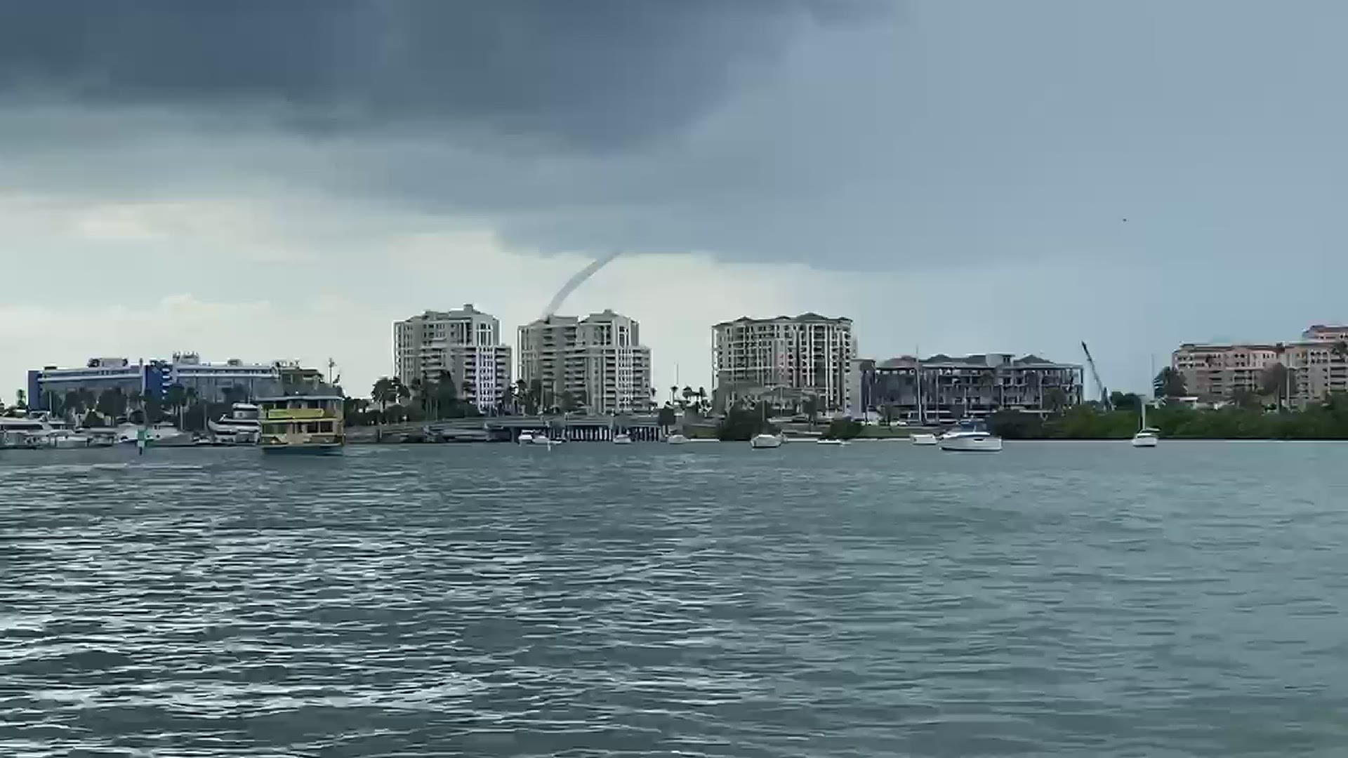 Clearwater Beach waterspout caught on camera
