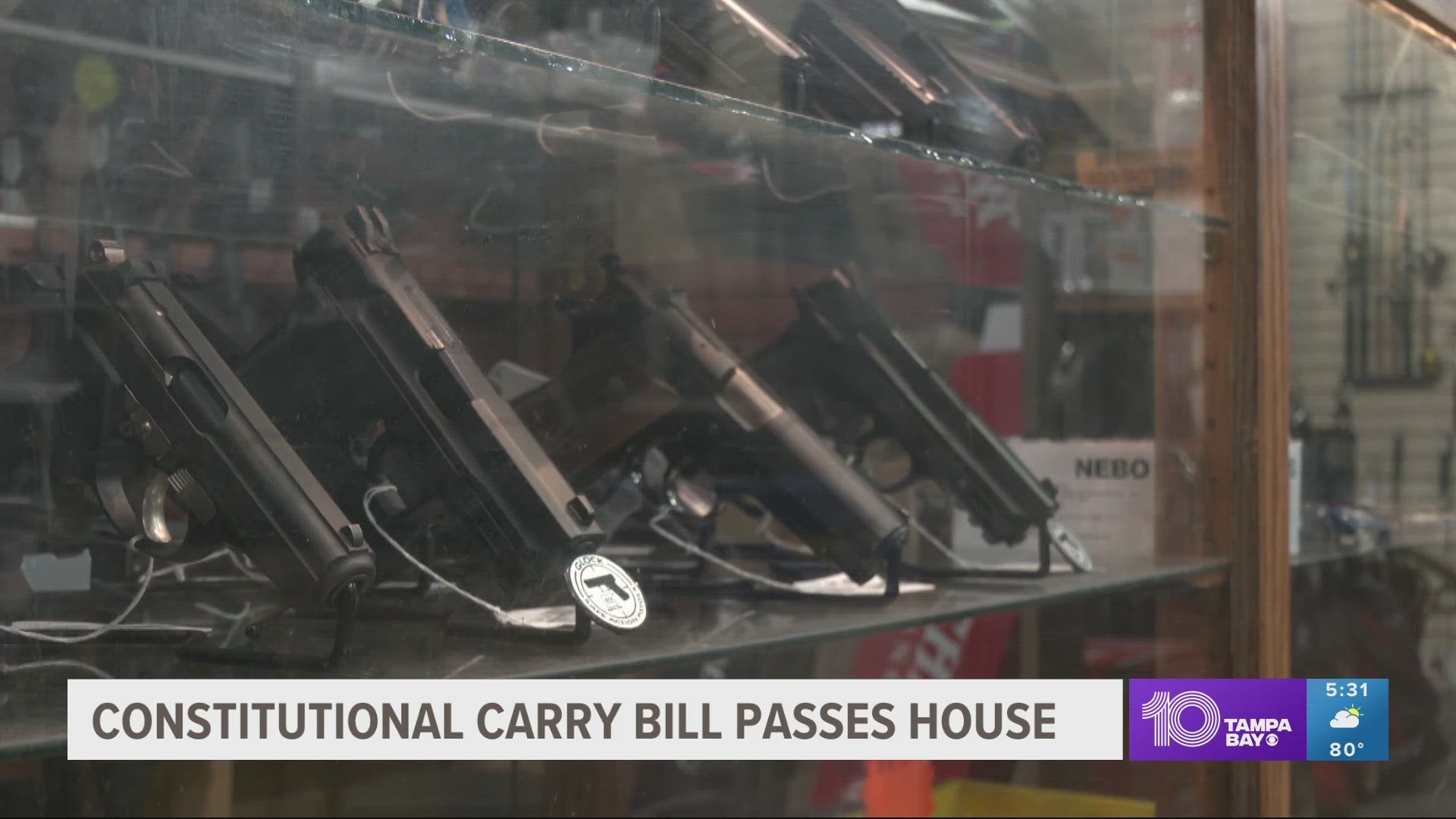 The bill would allow people to carry concealed firearms without going through the current licensing steps, including undergoing background screening.