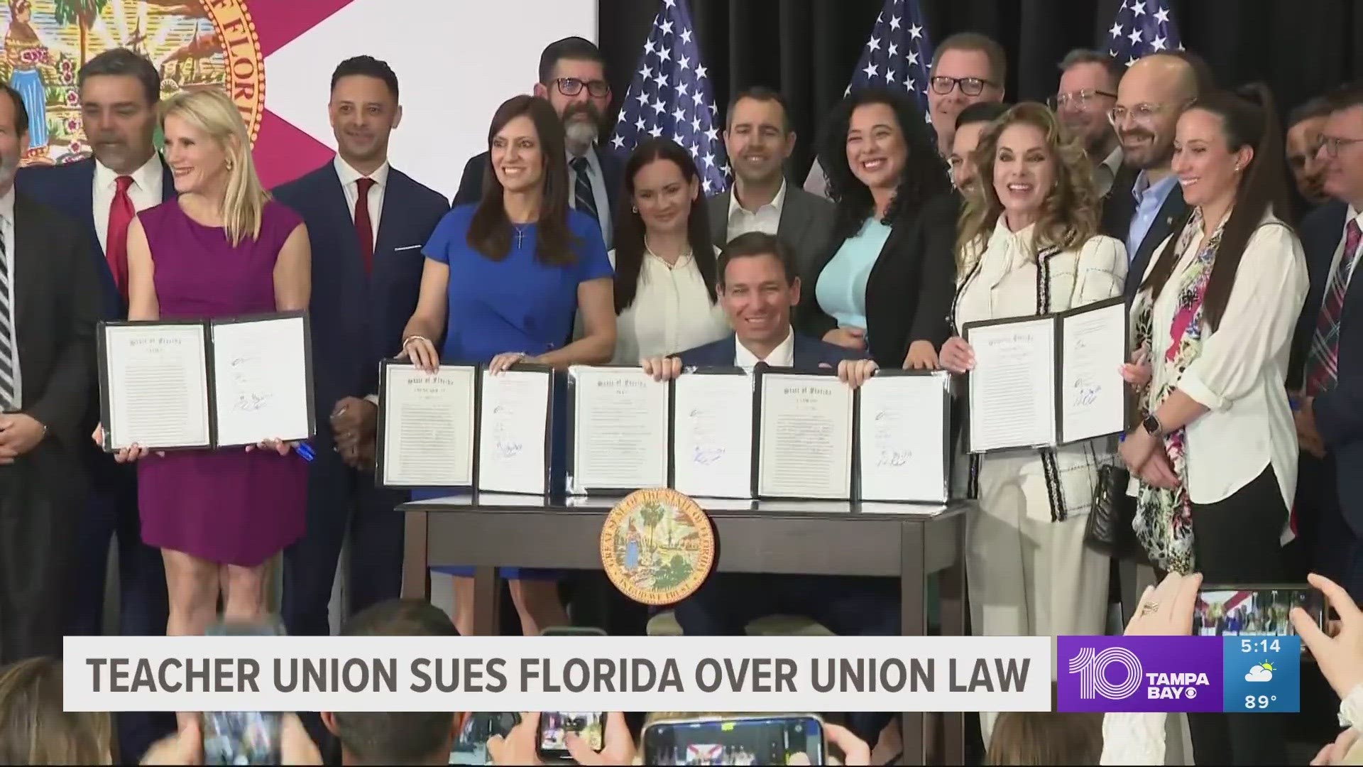 DeSantis argues the requirements make unions more transparent, but critic believe it will diminish them.