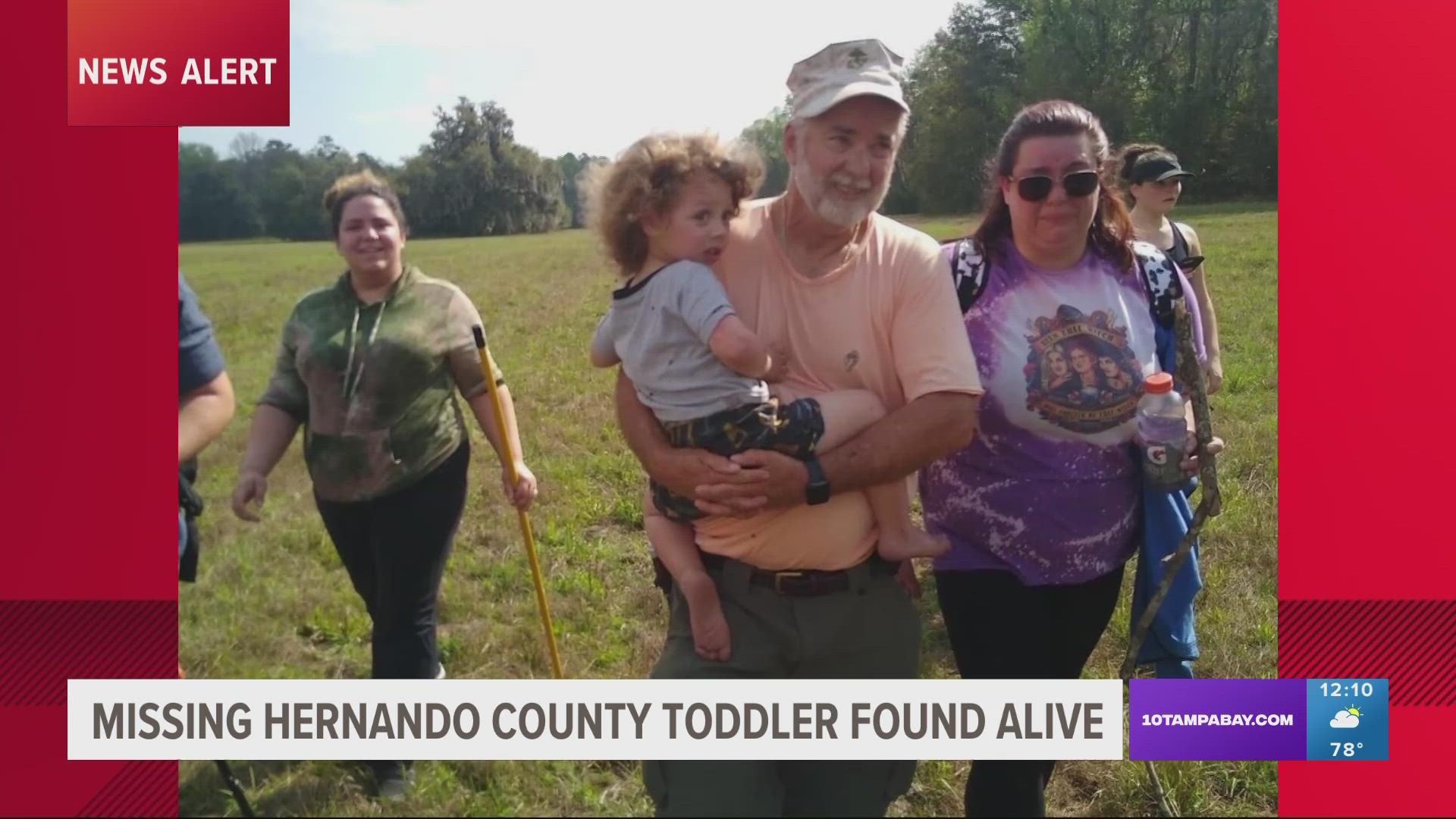 After a grueling evening, night and morning of searching, the search for a missing 2-year-old boy is over. Joshua "JJ" Rowland has been found safe.