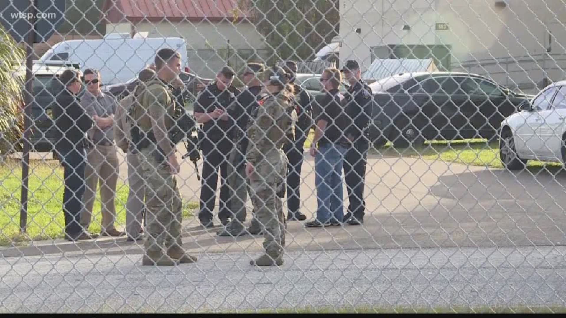 Authorities say a domestic situation in St. Petersburg ultimately led to a lockdown at the military installation in Tampa.