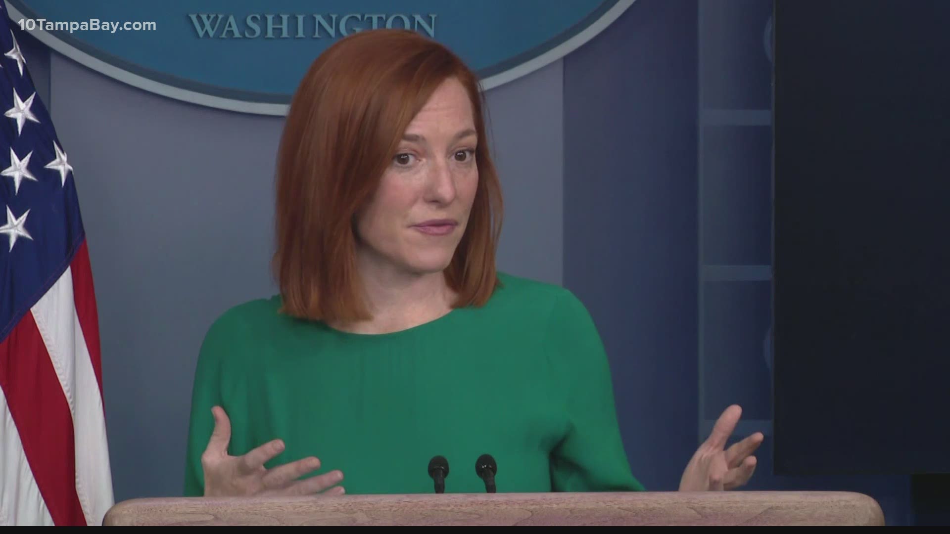 Press secretary Jen Psaki responded to Gov. Ron DeSantis' criticism of a federal approach to vaccine distribution and his call for more vaccines needed in the state.