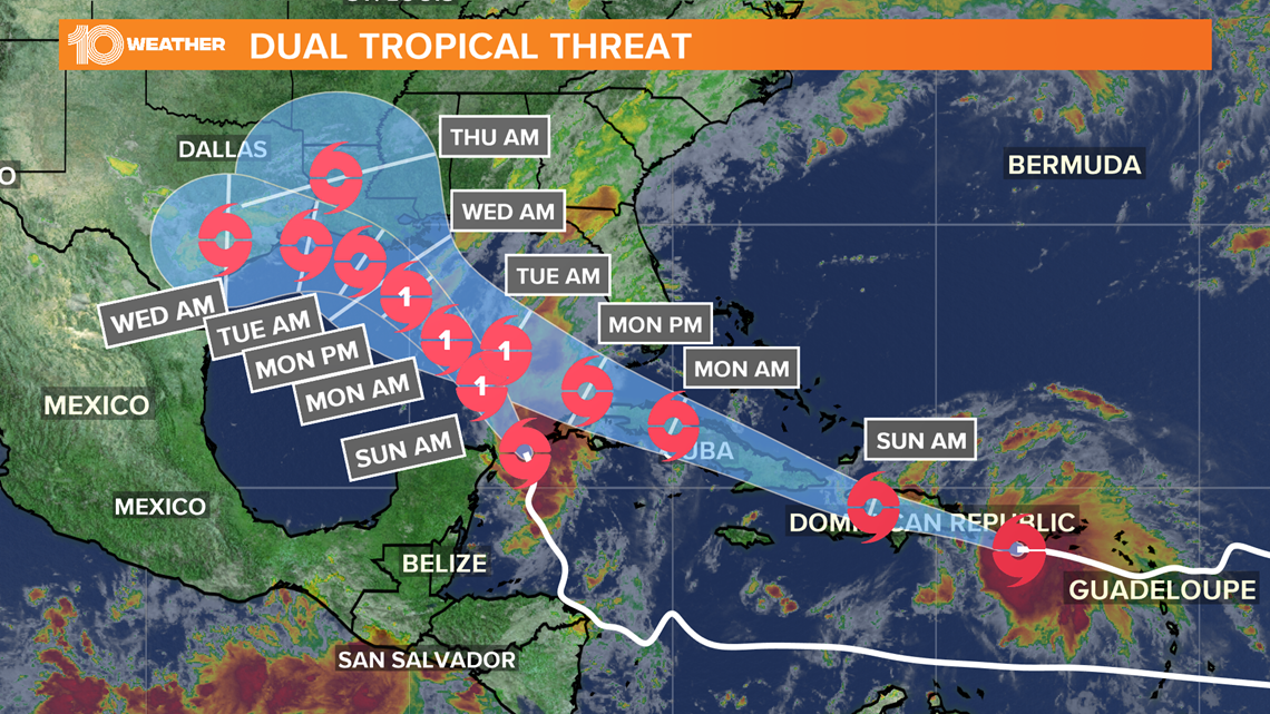 Fujiwhara Effect Could two hurricanes combine in the Gulf