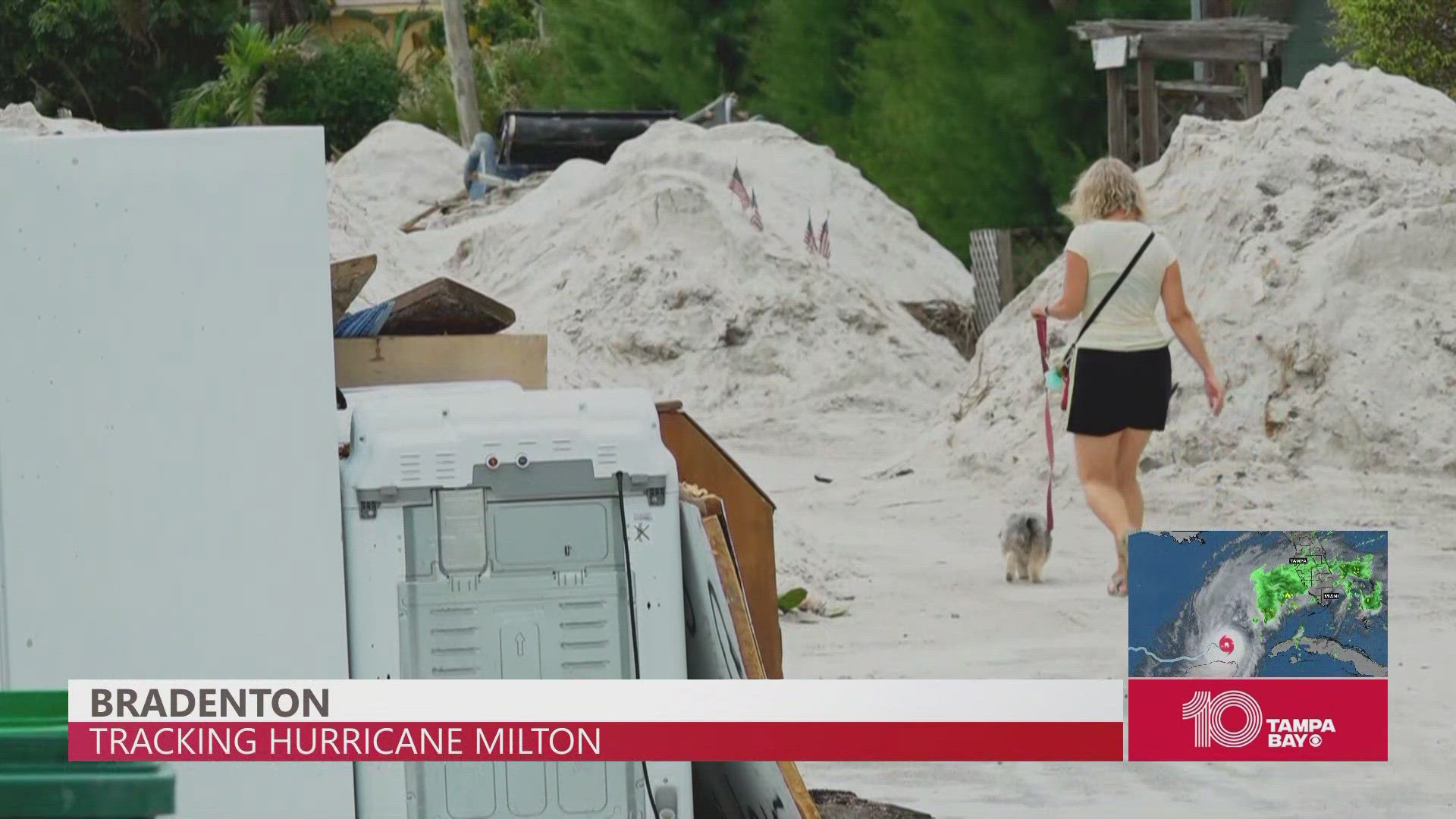 Some residents are trying to distract themselves before they evacuate ahead of Milton's landfall.