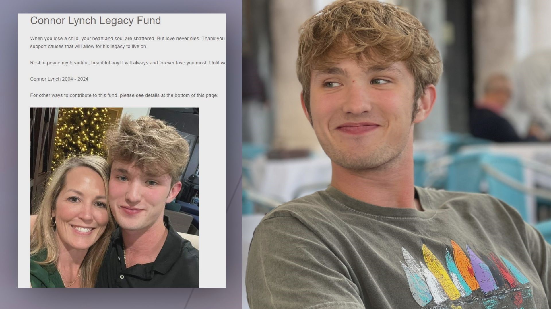 Connor Lynch's mother started a legacy fund in his name to give scholarships to USF students.