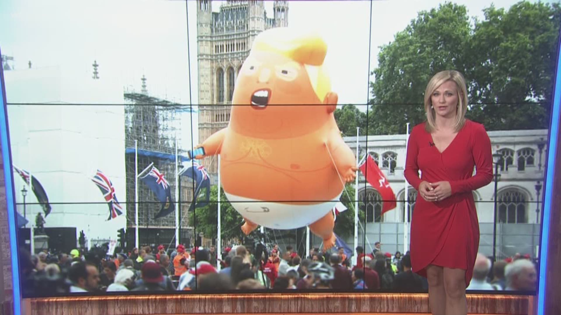 The balloon with a Trump-like resemblance in a diaper is set to come to Orlando in time for the president's expected reelection announcement Tuesday, CBS affiliate WKMG reports.

Roughly $3,900 was crowdsourced on GoFundMe to make the transportation of the balloon possible. The balloon is expected to be hosted from 5 p.m. to 7 p.m. at a 'Win with Love Rally' near Stonewall Bar on Church Street. The rally will be held in opposition to Trump's reelection rally at the Amway Center.