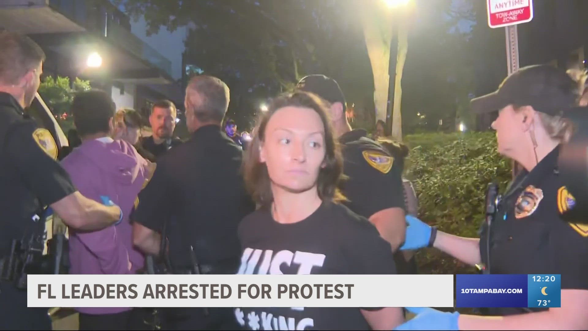 Fried, along with Florida Senate minority leader Lauren Book and nine other demonstrators, were arrested during the protest.