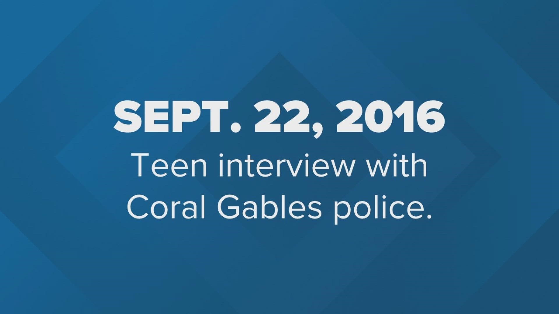On Sept. 22, 2016, a teenager tried to run from police after being pulled over in Coral Gables, a suburb outside of Miami.