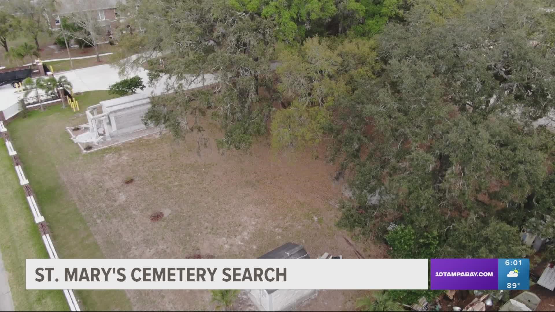 Archaeologists say the probability is high that graves are on the property. The Diocese of St. Petersburg insists all graves were moved.