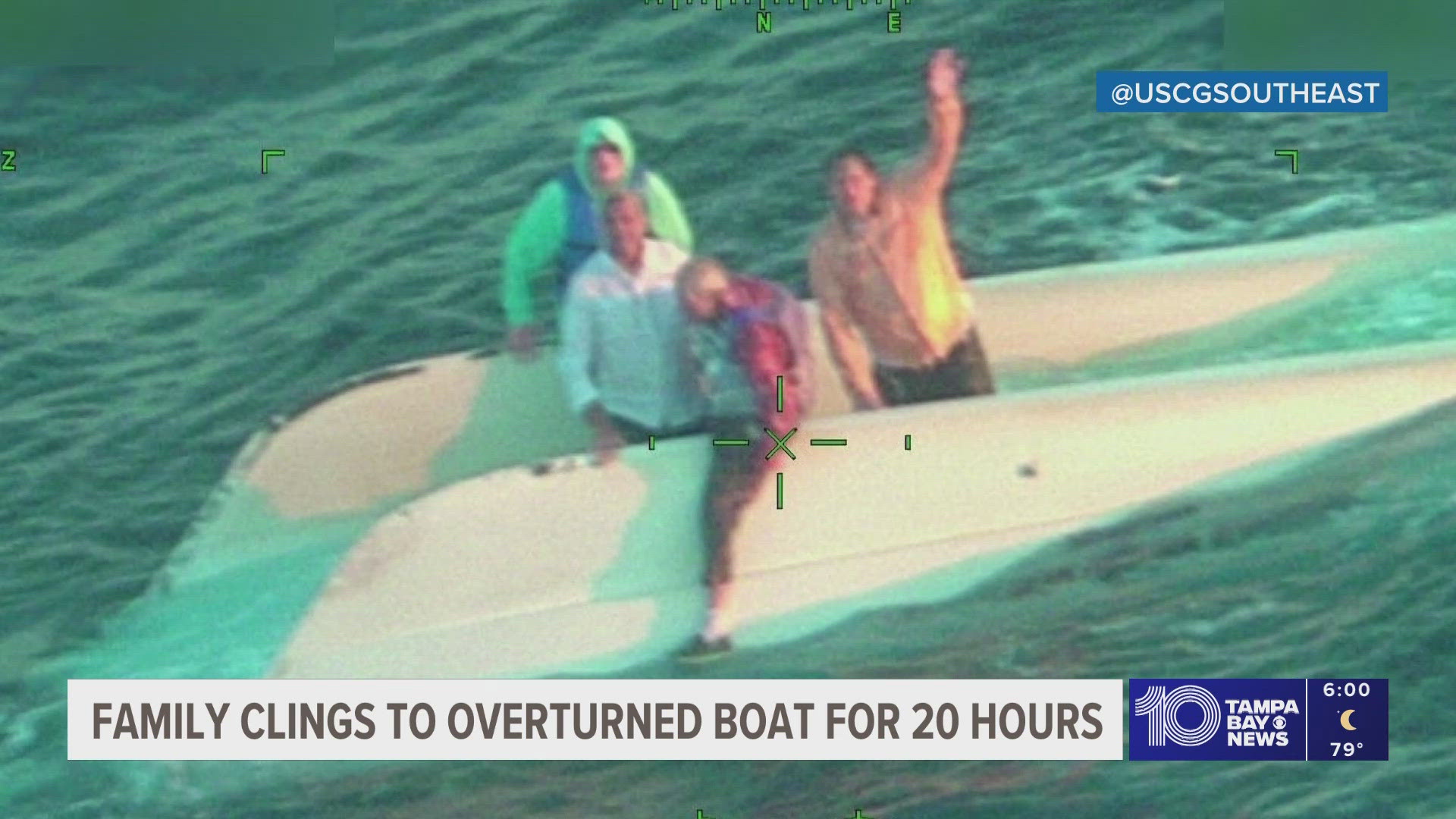 Four men who went missing during a fishing trip were found alive after staying atop their capsized boat for about 20 hours, according to Clearwater police.