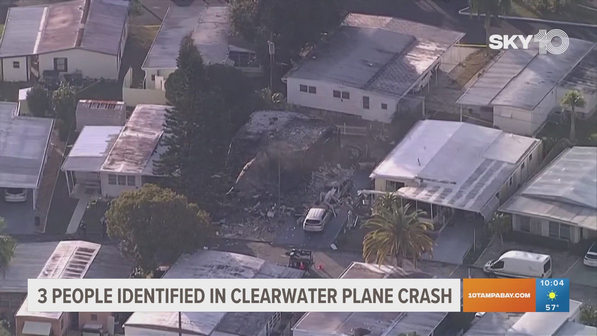 The pilot called "mayday, mayday, mayday," before coming down, the Clearwater fire chief said.