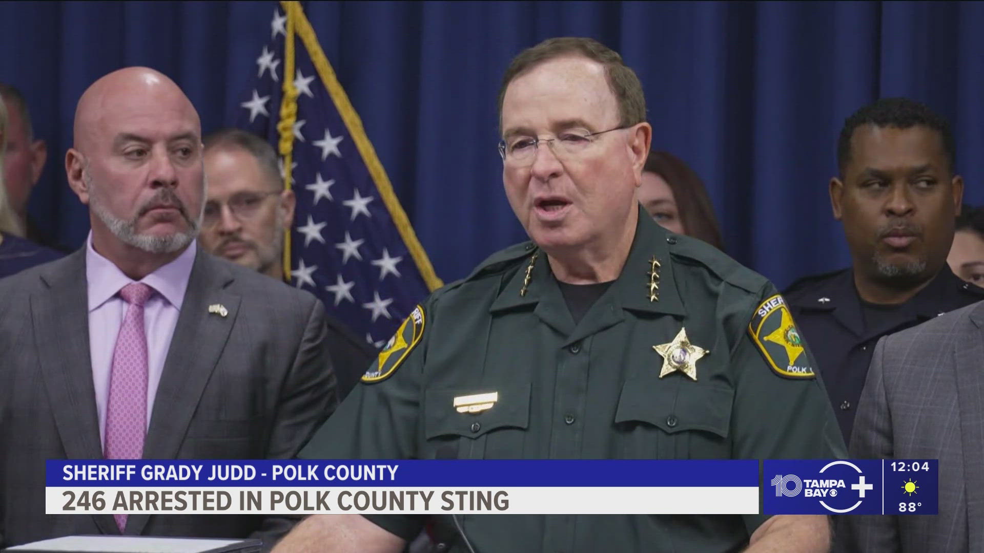 Polk County Sheriff Grady Judd announced that 246 people were arrested in a seven-day, undercover operation dubbed "Fool around and Find Out - Again."
