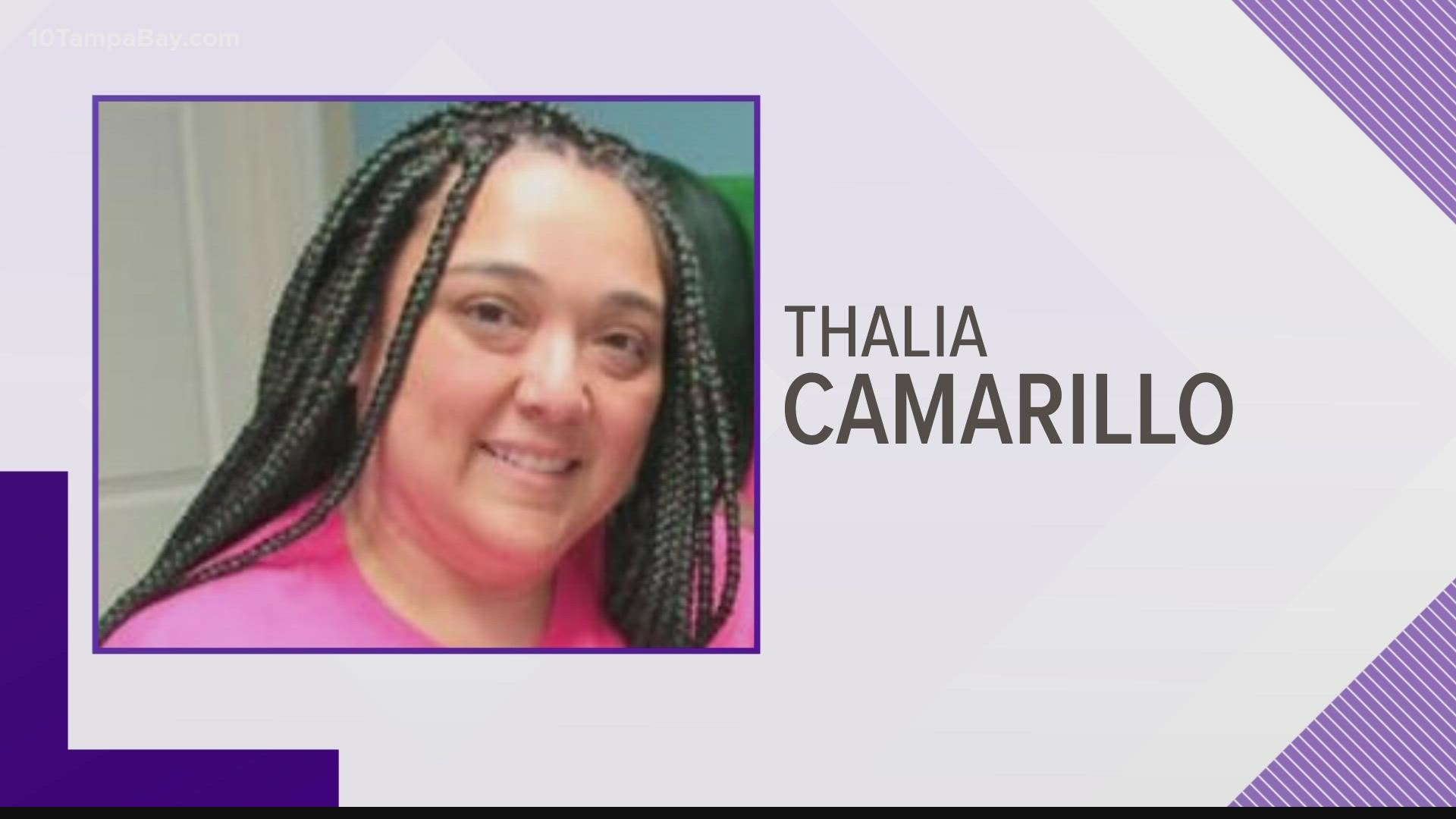 Police say security camera footage showed Thalia Camarillo, 42, hitting the infant with an open hand and twisting the baby's leg.