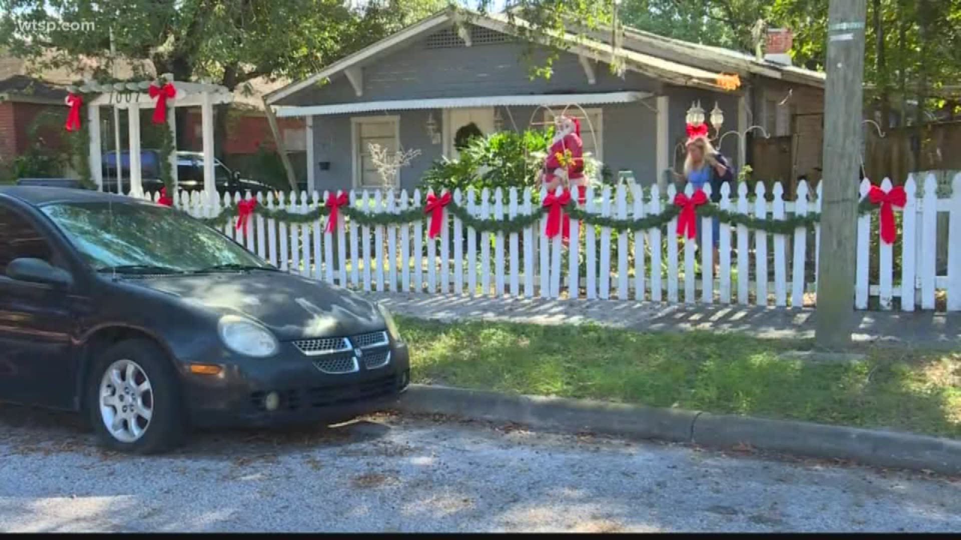 During a time of darkness in southeast Seminole Heights, there are people like Courtney Bumgarnar who are helping make the area much more brighter this holiday season.
