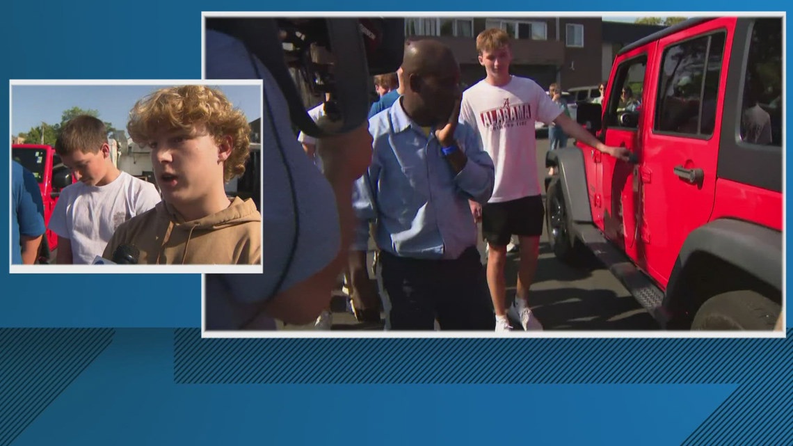 High school's favorite custodian surprised with car from students
