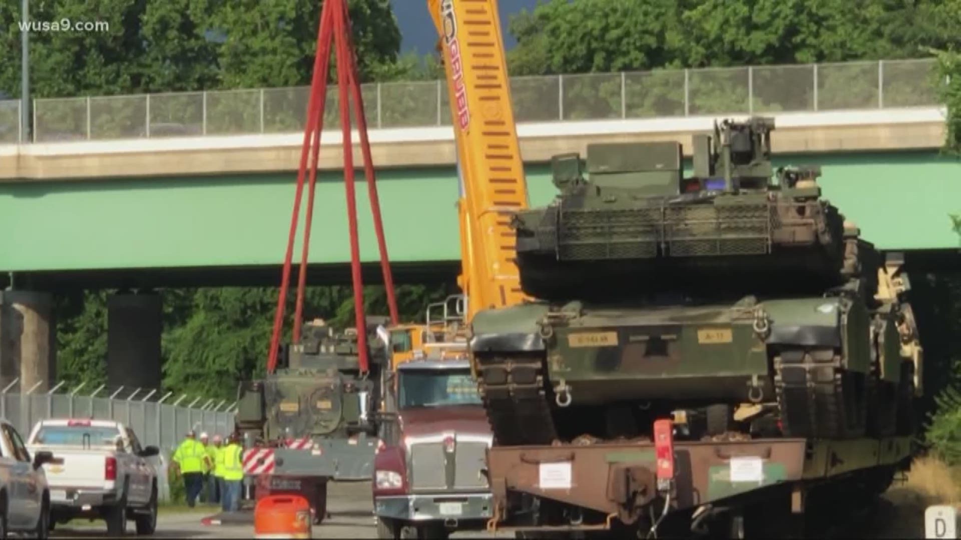 Tanks and armored personnel carriers will be passing through D.C. neighborhoods this week en route to the National Mall for President Trump's 'Salute to America.'