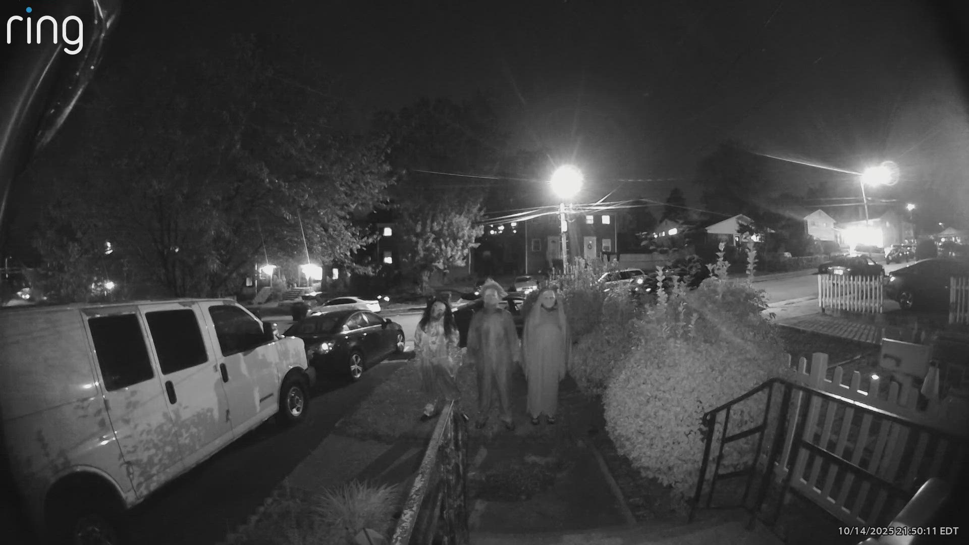A masked trio terrorized an Alexandria family, banging on the door, making threats, and trying to break in. 