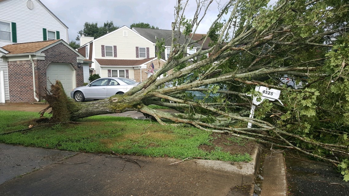 Isaias damage in Hampton Roads, northeastern North