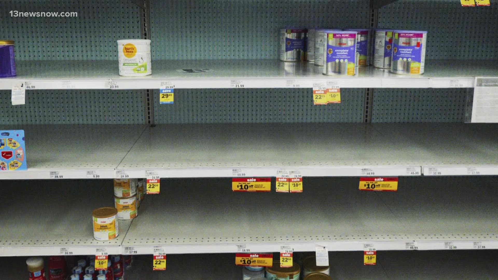 The baby formula shortage is making the day-to-day routine difficult for families across the country and right here in Hampton Roads.