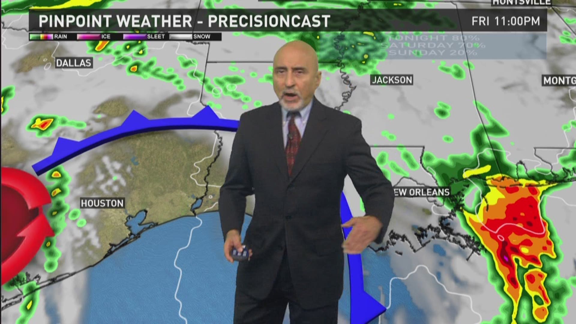 Chief Meteorologist Carl Arredondo and the 10pm Friday weather