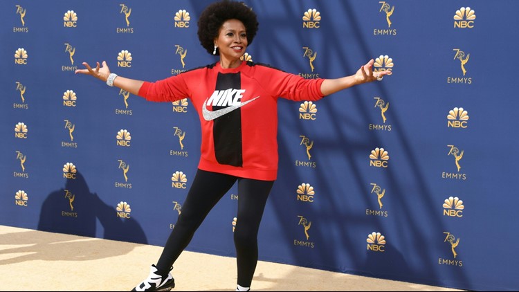 'Black-ish' star Jennifer Lewis wears Nike sweatshirt on Emmys red carpet