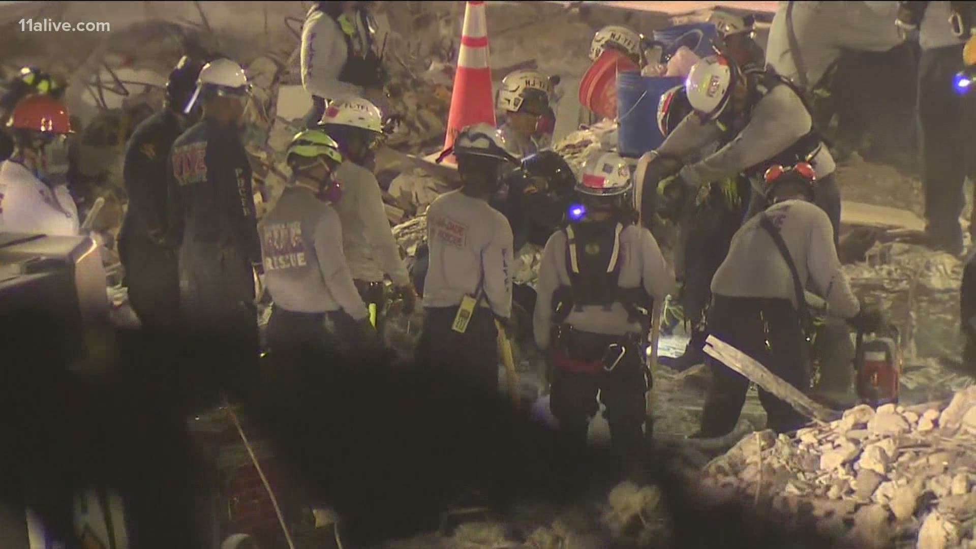 There are at least 14 people still missing in the rubble.