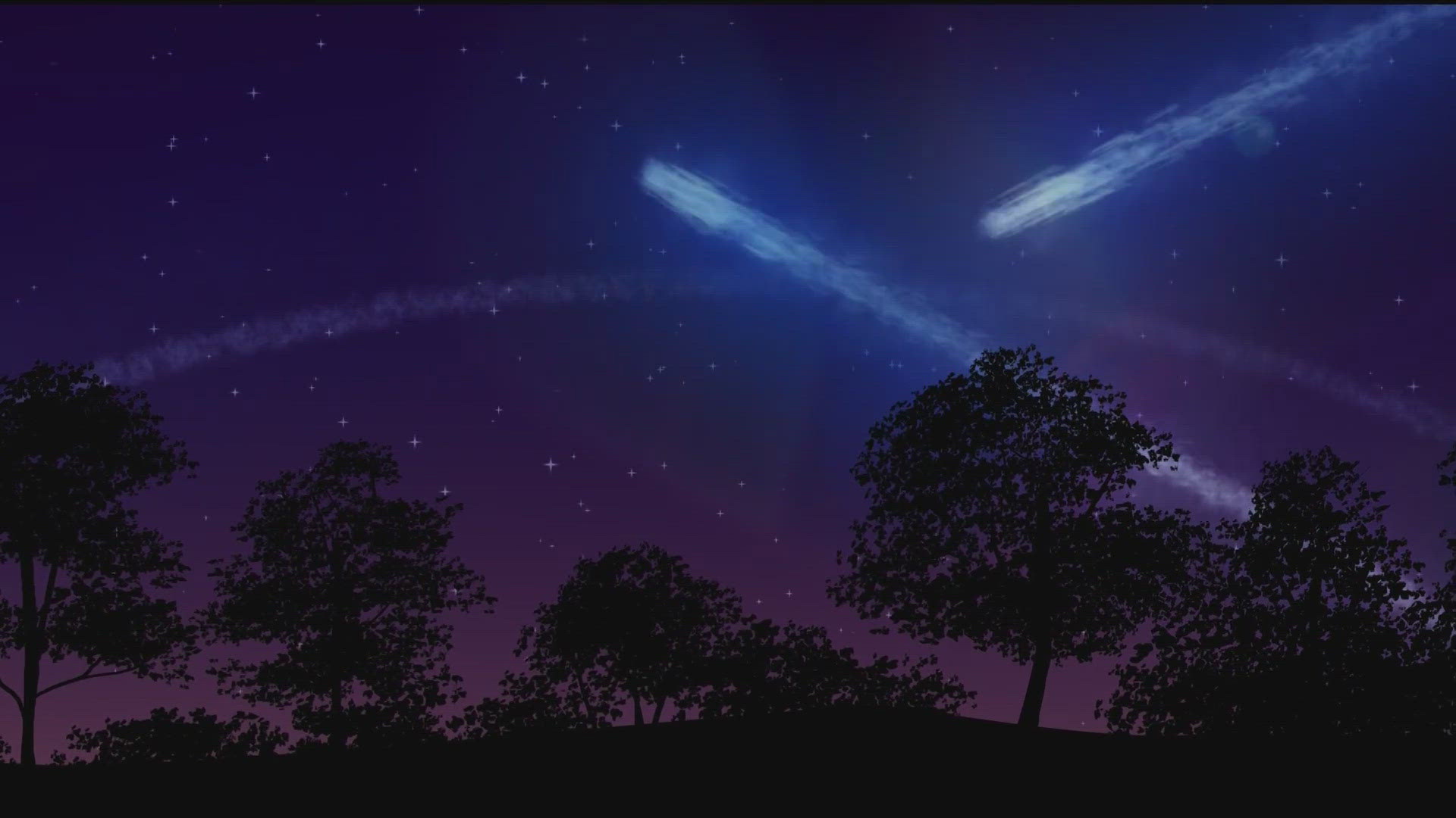 These meteors are actually bits of an old comet that will come crashing into our atmosphere at 130,000 miles per hour. 